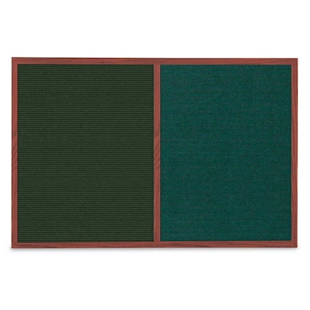 United Visual Products Slim Style Indoor Enclosed Corkboard, 36 UV504SC-BRONZE-RUBBER